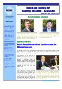 Hong Kong Institute for Monetary Research – Newsletter Twenty-Third Issue (February[removed]A company incorporated with limited liability.