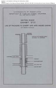 Exhibit D-1: use of packers to divert gas into inside casing, undated Folder 30 CONSOL Energy Inc. Mine Maps and Records Collection, [removed], AIS[removed], Archives Service Center, University of Pittsburgh 