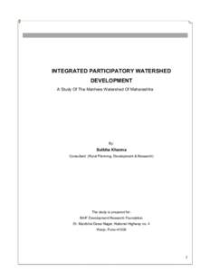 Microsoft Word - Integrated Participatory Watershed Development BAIF.doc