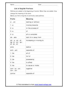 English prefixes / Number prefix / Prefixes / Numeral systems / English grammar