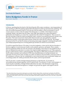 Case Study (Full Report)  Extra-Budgetary Funds in France By Ian Lienert1, May[removed]Introduction