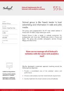 Solocal implements the AT Internet web analytics solution CLIENT:  Solocal Group