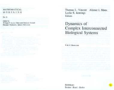 MATHEMATICAL MODELING No. 6 Editedby WilliamF. Lucas, ClaremontGraduate School MaynardThompson,IndianaUniversity