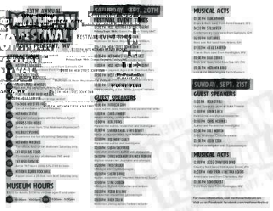 13th annual  saturday, sept. 20th festival event times  03:00 pm bunkhammer