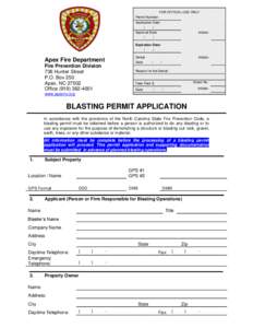 Blasting Permit Application (Adobe PDF)
