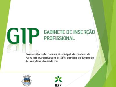 Promovido pela Câmara Municipal de Castelo de Paiva em parceria com o IEFP, Serviço de Emprego de São João da Madeira. O QUE É? 