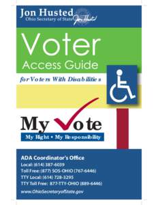 for Voters With Disabilities  My My Right  ote
