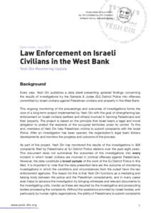 Israeli–Palestinian conflict / Yesh Din / Appeal / Police / Prosecutor / Israeli settler violence / Law / Government / Legal professions