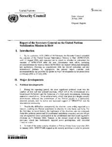 United Nations / Cité Soleil / Haitian National Police / Yvon Neptune / United Nations Security Council Resolution / United Nations Stabilisation Mission in Haiti / History of the United Nations / Haiti