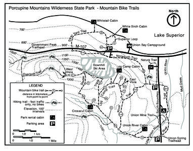 Porcupine Mountains Wilderness State Park - Mountain Bike Trails Whitetail Cabin White Birch Cabin 1/2