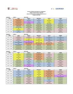 ESCUELA SUPERIOR POLITÉCNICA DE CHIMBORAZO UNIDAD DE NIVELACIÓN Y ADMISIÓN CURSO DE NIVELACIÓN DE CARRERA PERIODO 2016-1S HORARIO MATUTINO PARALELO HORA