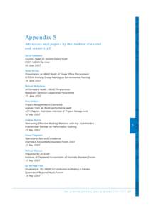 Appendix 5 Addresses and papers by the Auditor-General and senior staff David Rowlands Country Paper on System-based Audit 2007 ASOSAI Seminar
