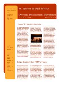 ST. VINCENT DE PAUL SOCIETY, AUSTRALIA THE OVERSEAS DEVELOPMENT NEWSLETTER