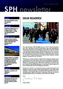 No. 17 | FebruarySPH newsletter news  Dear Readers!