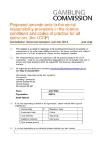 Response form LCCP consultation September 2013