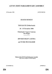 ACP-EU JOINT PARLIAMENTARY ASSEMBLY  10 November 2004 ACP-EU[removed]