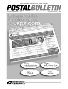 PB[removed]POSTAL BULLETIN - February 6, 2003