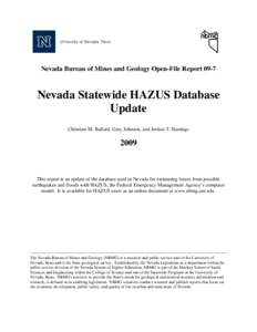 Earthquake Faults Occur Throughout Nevada