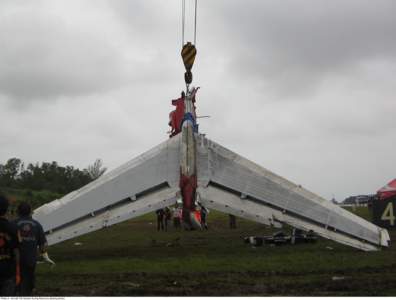 Photo 2 - Aircraft Tail Section During Recovery (Boeing photo)   