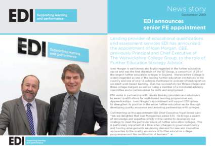 EDI announces senior FE appointment - September 2010.indd