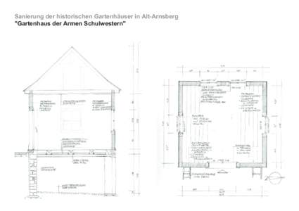 Sanierung der historischen Gartenhäuser in Alt-Arnsberg 