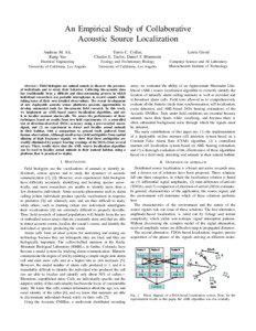 An Empirical Study of Collaborative Acoustic Source Localization Andreas M. Ali,