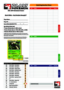 Deck Registration Sheet QTY: NAME:  QTY: