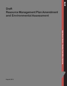 BLM  Draft Resource Management Plan Amendment and Environmental Assessment