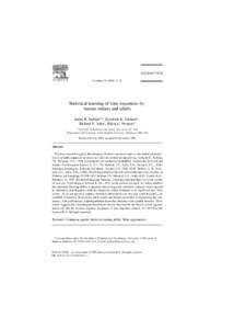 COGNITION Cognition–52 Statistical learning of tone sequences by human infants and adults Jenny R. Saffran a ,*, Elizabeth K. Johnson b,