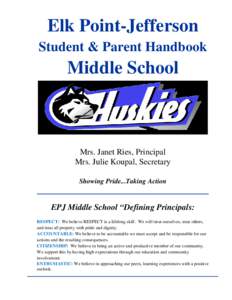 Elk Point-Jefferson Student & Parent Handbook