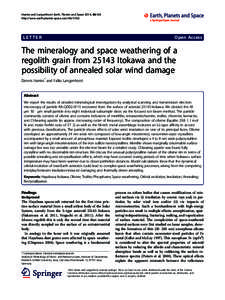 The mineralogy and space weathering of a regolith grain fromItokawa and the possibility of annealed solar wind damage