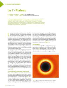 PHYSIQUE DES PLASMAS  Le Γ - Plateau J. CLÉROUIN - P. ARNAULT - G. ROBERT / CEA − DAM Île-de-France C. TICKNOR - L. COLLINS - J. KRESS / Los Alamos National Laboratory, États-Unis