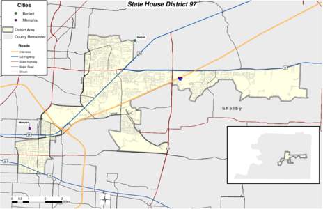 State House District 97  Cities Bartlett Memphis