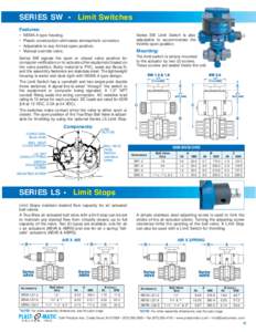 SERIES SW • Limit Switches Features: • • • •