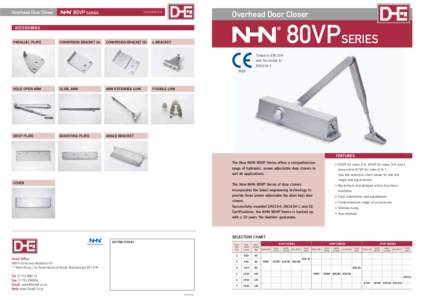 Overhead Door Closer  80VP SERIES www.DandE.co.uk