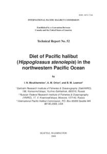 ISSN: [removed]INTERNATIONAL PACIFIC HALIBUT COMMISSION Established by a Convention Between Canada and the United States of America
