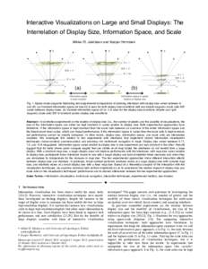 Interactive Visualizations on Large and Small Displays: The Interrelation of Display Size, Information Space, and Scale Mikkel R. Jakobsen and Kasper Hornbæk Fig. 1. Space-scale diagrams illustrating two experimental co