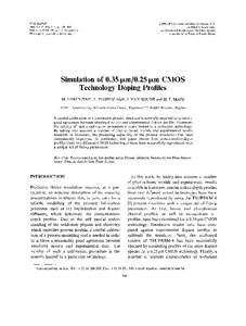 Chemical elements / Metalloids / Ion implantation / Materials science / Boron / Hindawi Publishing Corporation / Simulation / Dopant / Doping / Chemistry / Matter / Semiconductor device fabrication
