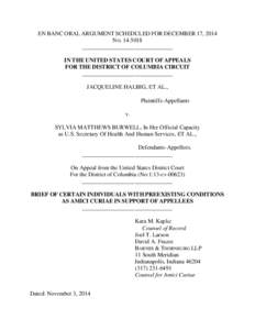 EN BANC ORAL ARGUMENT SCHEDULED FOR DECEMBER 17, 2014 NO[removed]_______________________________ IN THE UNITED STATES COURT OF APPEALS FOR THE DISTRICT OF COLUMBIA CIRCUIT _______________________________