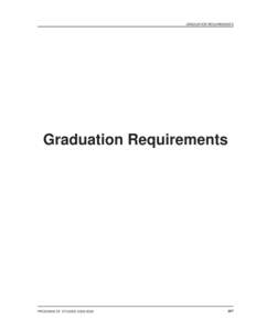 GRADUATION REQUIREMENTS  Graduation Requirements PROGRAM OF STUDIES[removed]