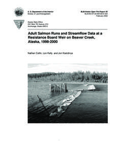 U. S. Department of the Interior Bureau of Land Management BLM-Alaska Open File Report 85 BLM/AK/ST[removed]February 2002