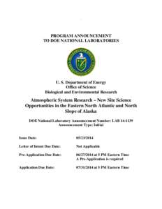 Argonne National Laboratory / United States Department of Energy National Laboratories / Chicago metropolitan area / United States / Research / United States Department of Energy / Atmospheric Radiation Measurement / Office of Science