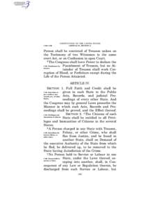Crimes / Deception / National security / Privileges and Immunities Clause / High treason in the United Kingdom / United States Constitution / Article One of the Constitution of Georgia / Constitution of the Federated States of Micronesia / Law / Government / Treason