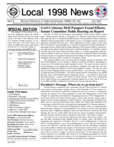 July 2005 SPECIAL EDITION news