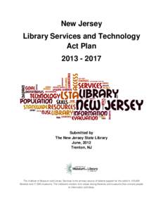 New Jersey Library Services and Technology Act Plan[removed]Submitted by