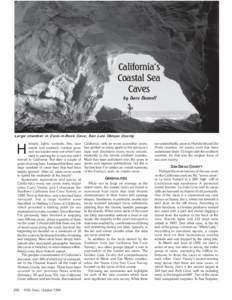 California’s Coastal Sea Caves by Dave Bunnell  Large chamber in Cave-in-Rock Cave, San Luis Obispo County