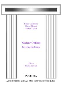Roger Cashmore David Mowat Simon Taylor Nuclear Options Powering the Future