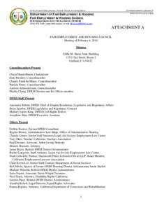 STATE OF CALIFORNIA | Business, Consumer Services and Housing Agency  GOVERNOR EDMUND G.BROWN JR. DIRECTOR PHYLLIS W. CHENG  DEPARTMENT OF FAIR EMPLOYMENT & HOUSING