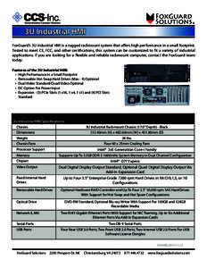 Comprehensive Computer Solutions  3U Industrial HMI FoxGuard’s 3U Industrial HMI is a rugged rackmount system that offers high performance in a small footprint. Tested to meet CE, FCC, and other certifications, this sy