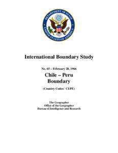 IBS No[removed]Chile (CI) & Peru (PE) 1966